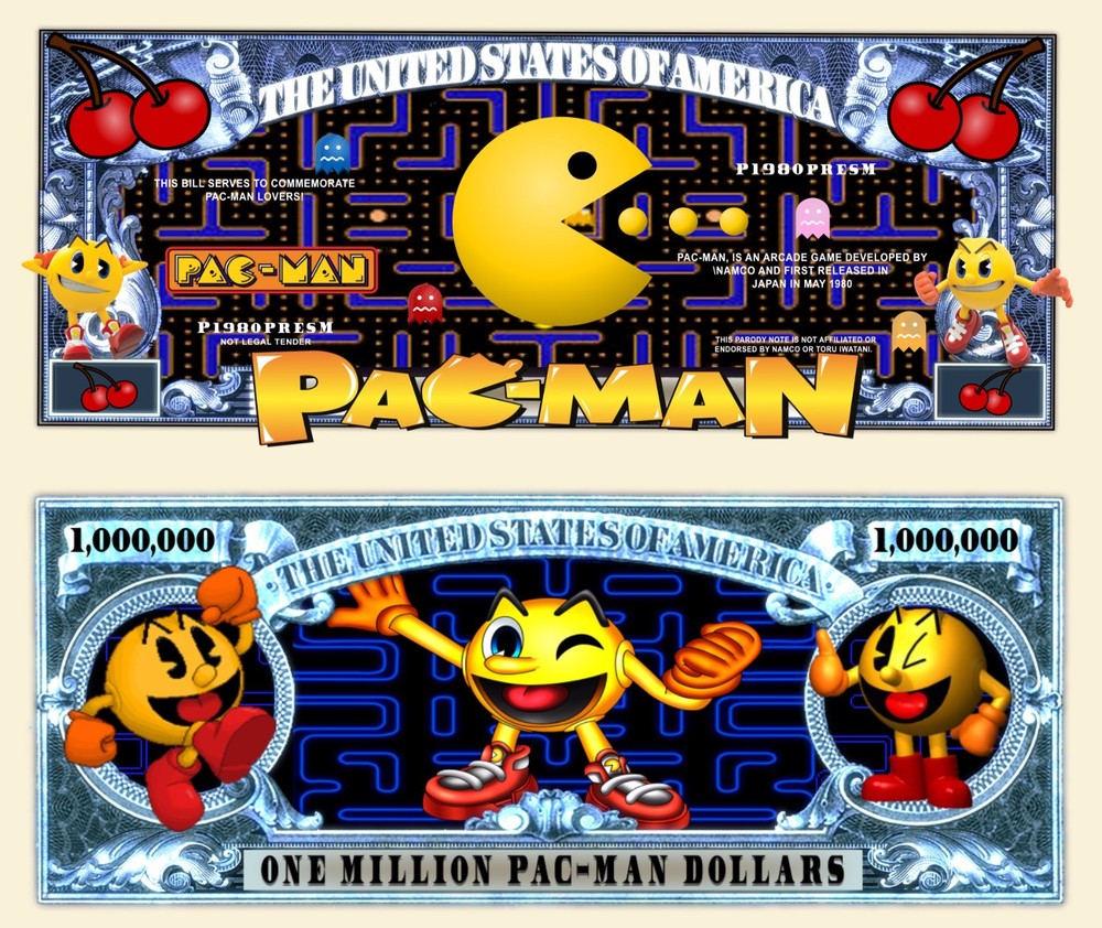 OUR PACMAN DOLLAR BILL (WITH PROTECTIVE SLEEVE)