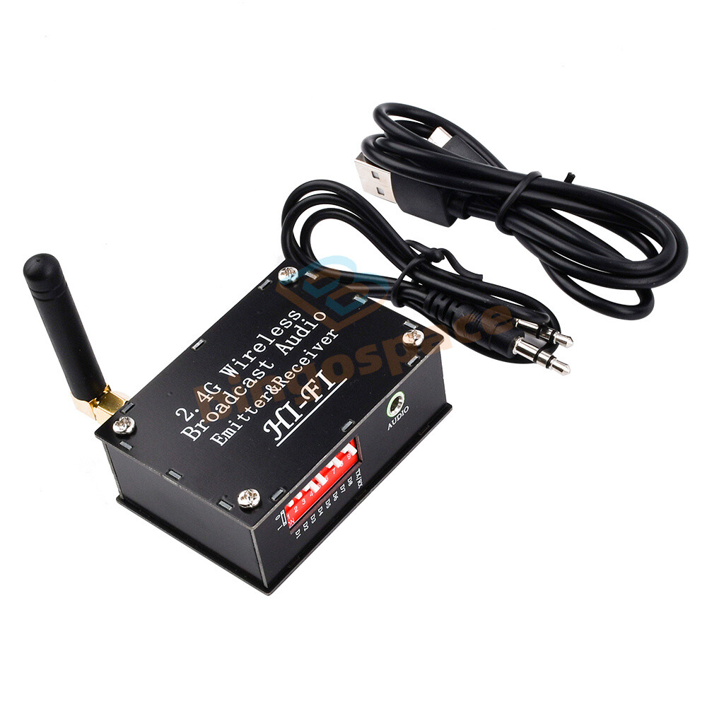 DC 3.5-5V 2.4Ghz Wireless Audio Transceiver Transmitter Receiver w/ Type C Port