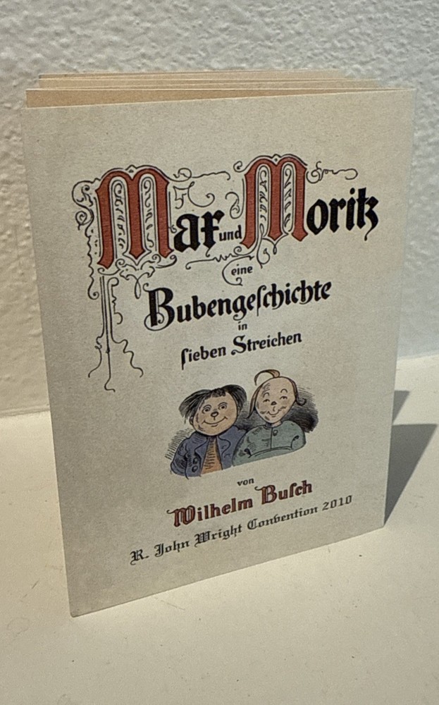 Vintage miniature R John Wright Max Moritz paper Book