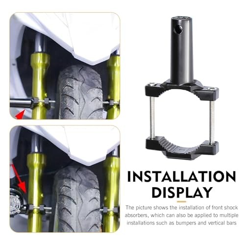 2 PCS Motorcycle Spotlight Mount Brackets, Alloy Front Fork Lamp Bracket for