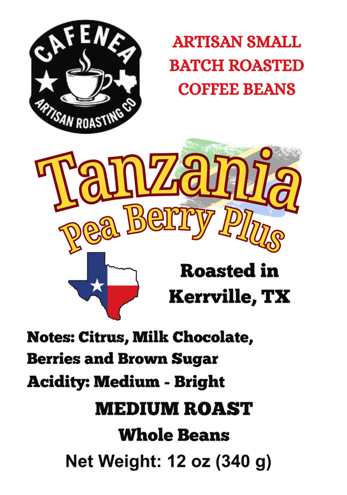 TANZANIA PeaBerry Plus Washed process RFA Small Batch Artisan Roasted Beans