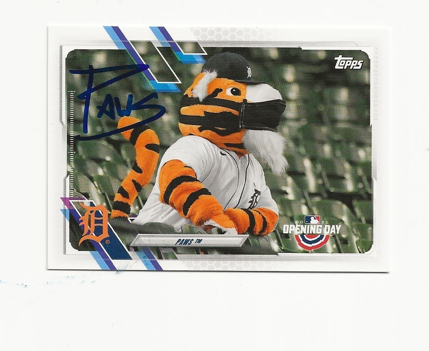 PAWS      MLB         AUTOGRAPHED    CARD