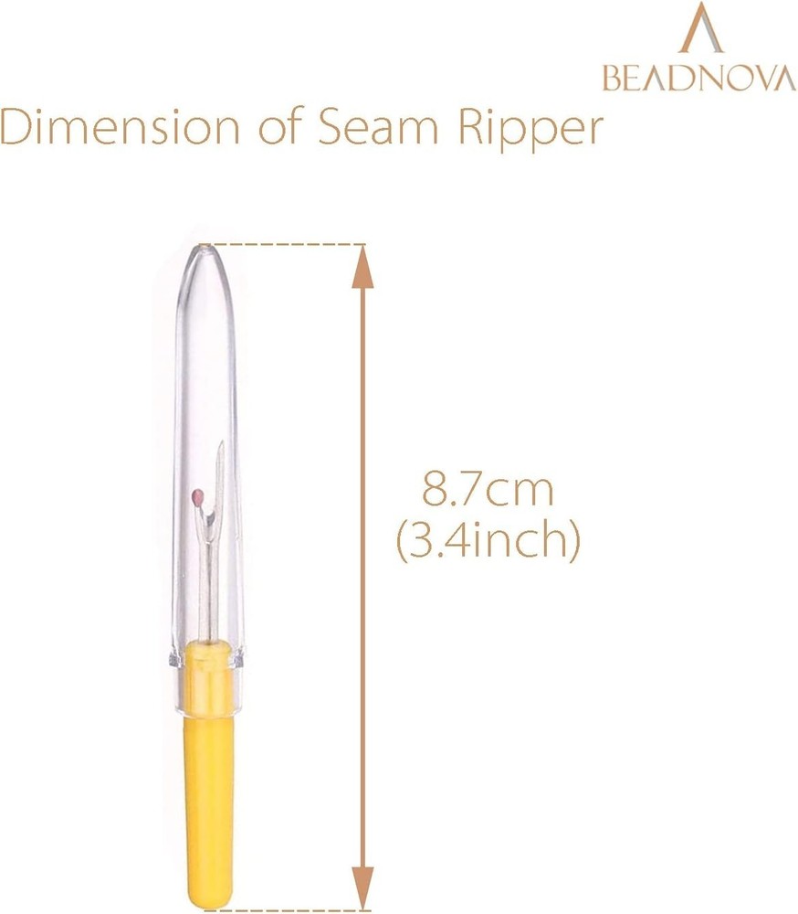 Delicate Fabric Seam Ripper Pack - 4 Assorted Colors with Protective Covers