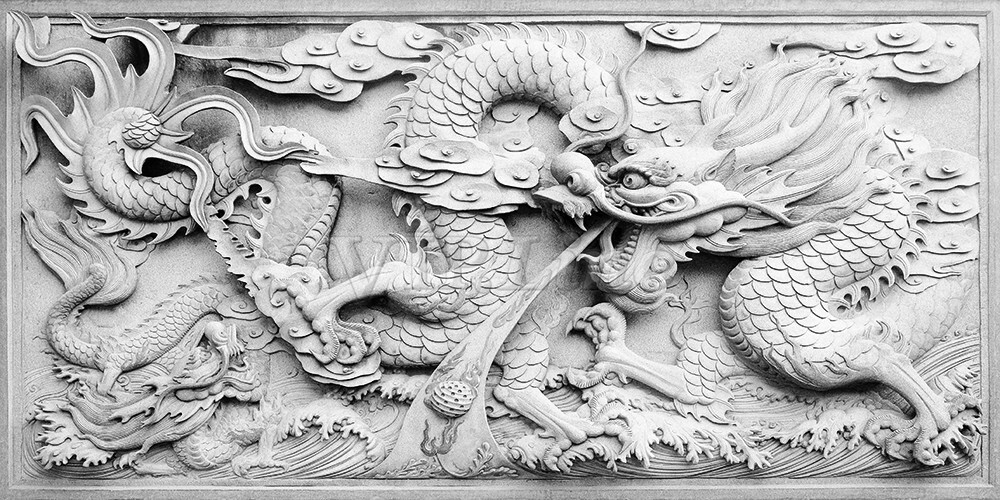 Aquarium Background Poster Dragon Cameo PVC 3D Fish Tank Decorations Landscape