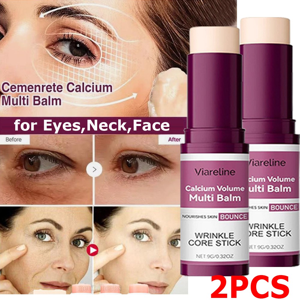 2Pack Calcium Volume Multi Balm Wrinkle Core Stick Collagen Moisturing Stick