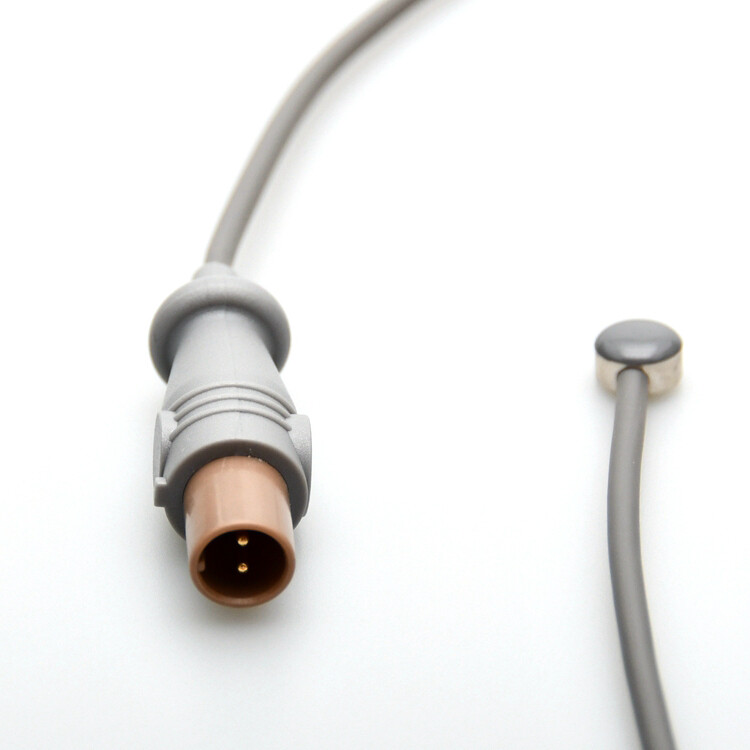 2-prong Plug Reusable Skin Surface Temperature Probe, Compatible with Philips/HP