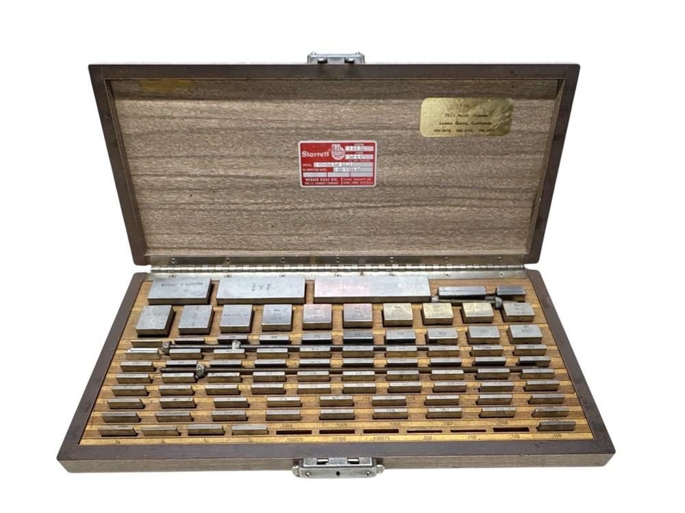 Starrett Webber Gage Set SS85A1 89 Piece Set Missing 7 Includes Wood Case