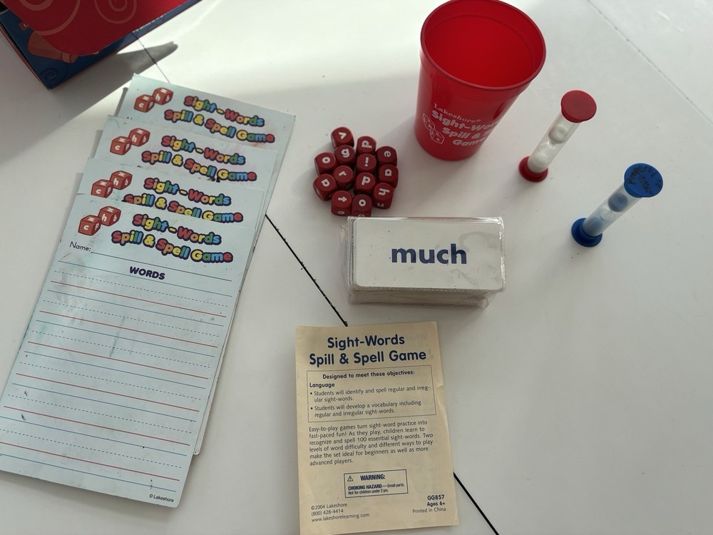 LAKESHORE SIGHT-WORDS SPILL & SPELL GAME Elementary Age Level