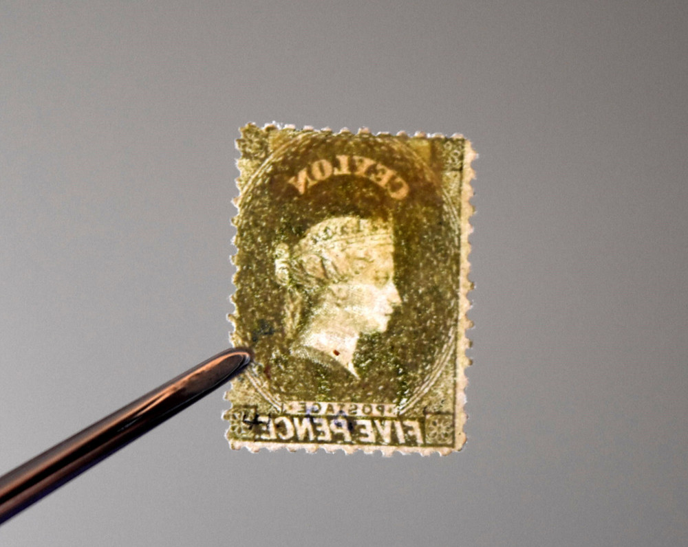 Ceylon SC# 52 Mint Hinged with Disturbed Gum Signed