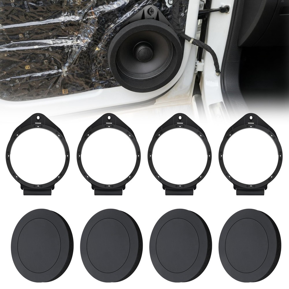 6.5" Speaker Adapter Spacer Ring with Foam Ring, Compatible with Chevy/Silver...