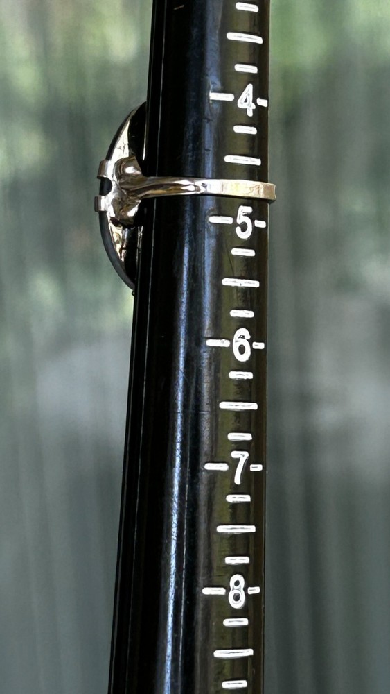 925 Sterling Silver Statement Moss Agate Ring Size 4.75 6.3 Grams