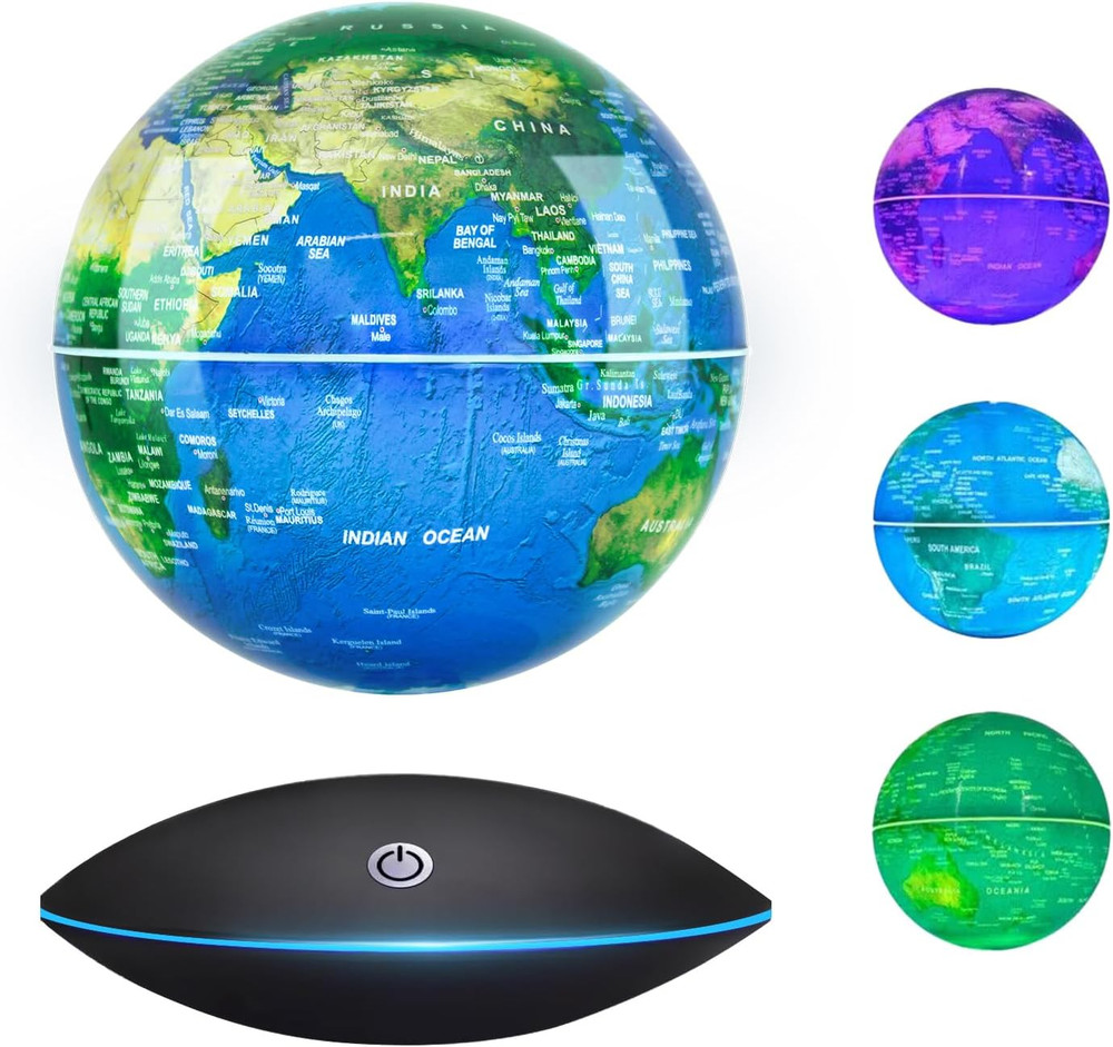 Magnetic Levitation Floating Globe Rotating Globe - Touch Control and Gradient N