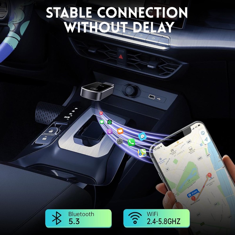 USB Wireless CarPlay For iPhone Android Wireless Carplay Dongle Plug Play