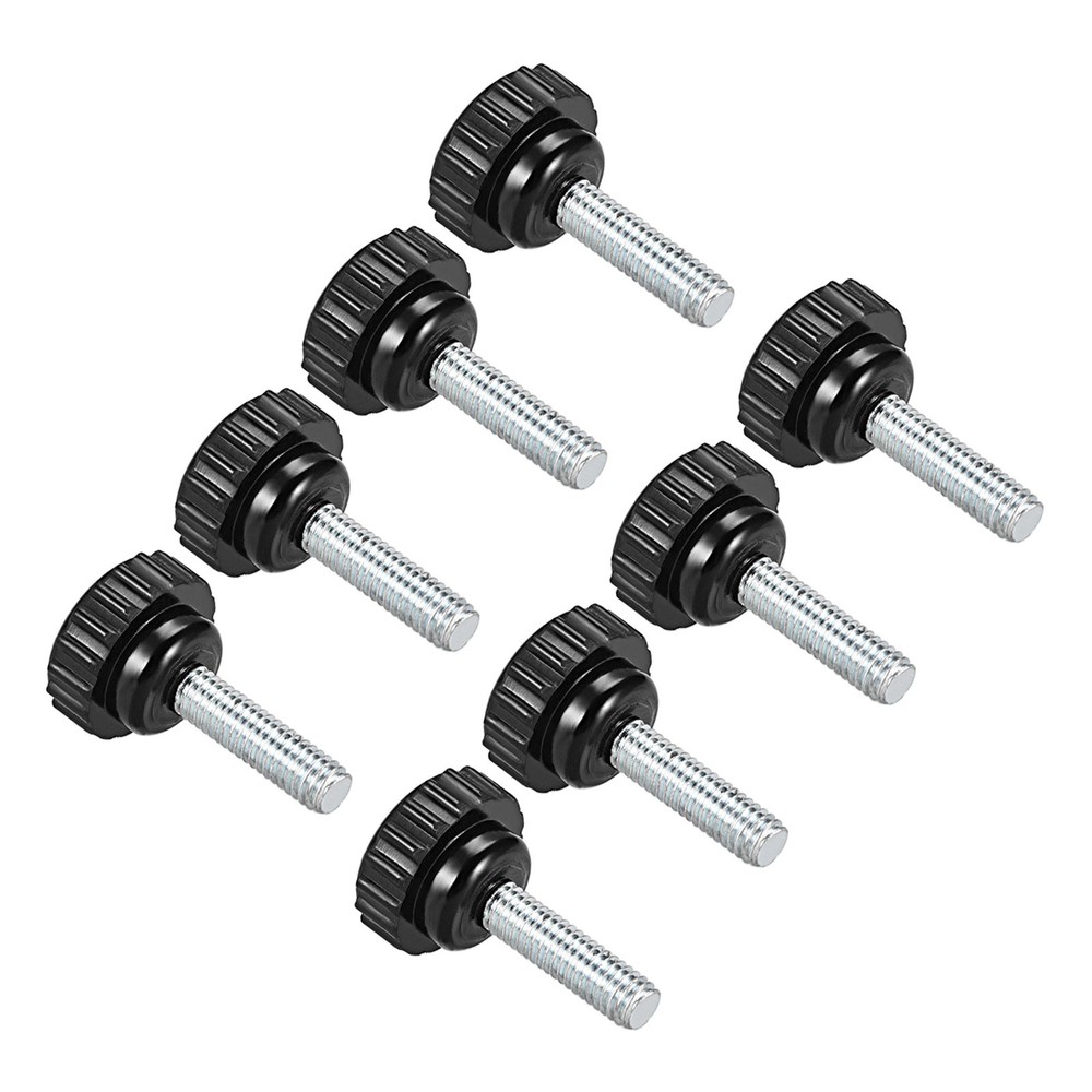 8Pcs Knurled Clamping Knobs M6 x 20mm Thread 21mm Head, Thumb Screw Bolt