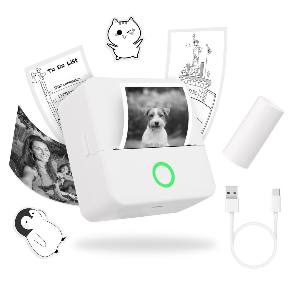 mafiti Portable Thermal Pocket Printer Inkless small pocket printer, 1Printer