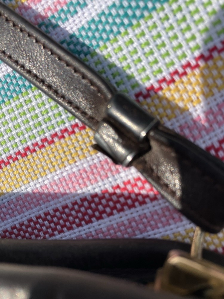 Coach Basic Bag/Clutch Brown Leather, MISSING Crossbody Strap