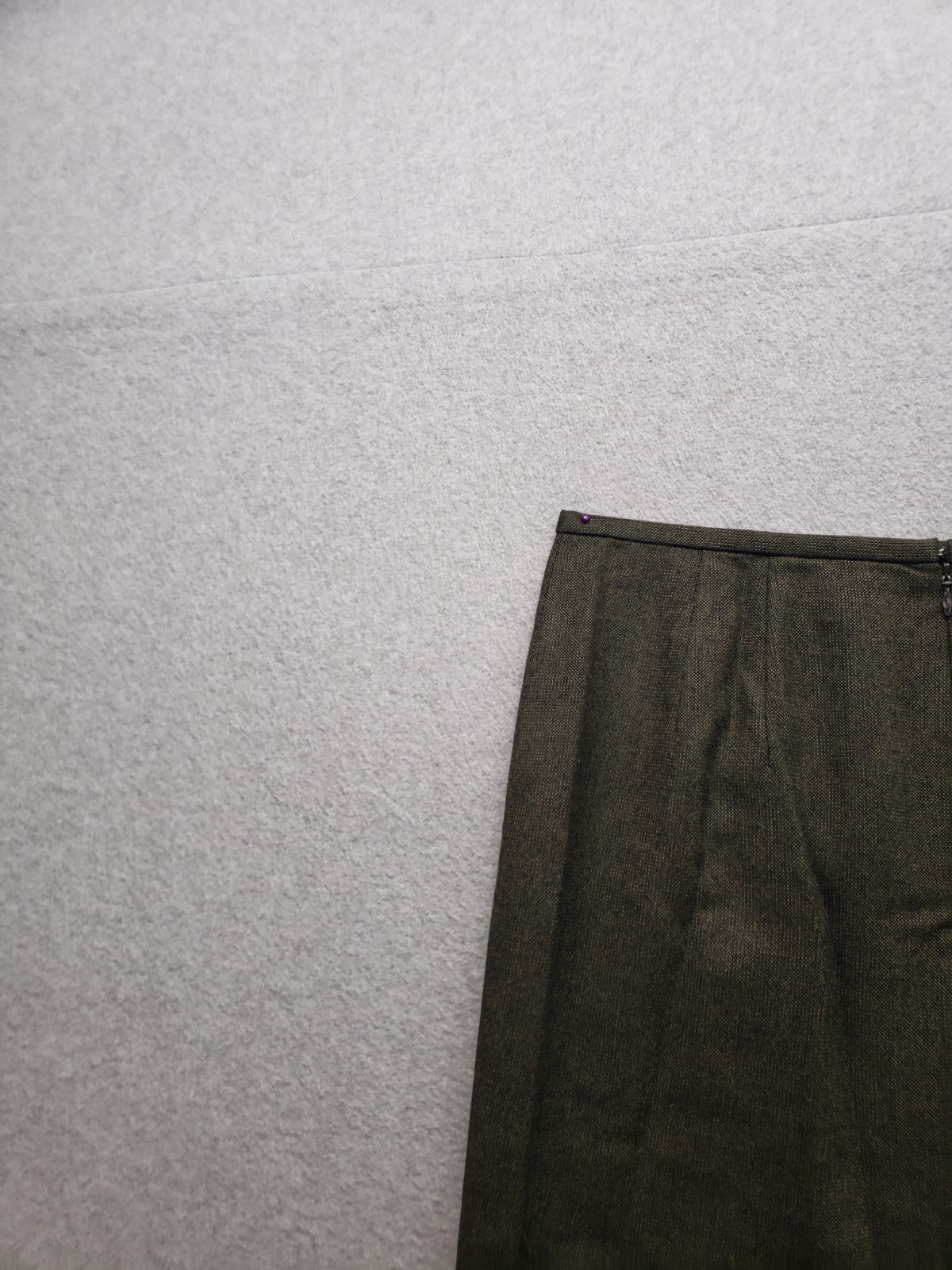 LOFT Women A Line Skirt 10 Brown Knee Length Slit Back Zip Career Formal Office