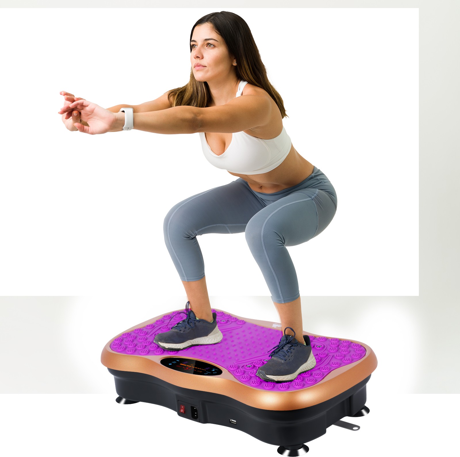 Vibration Plate Exercise Machine Whole Body Vibrating Platform Bluetooth Remote
