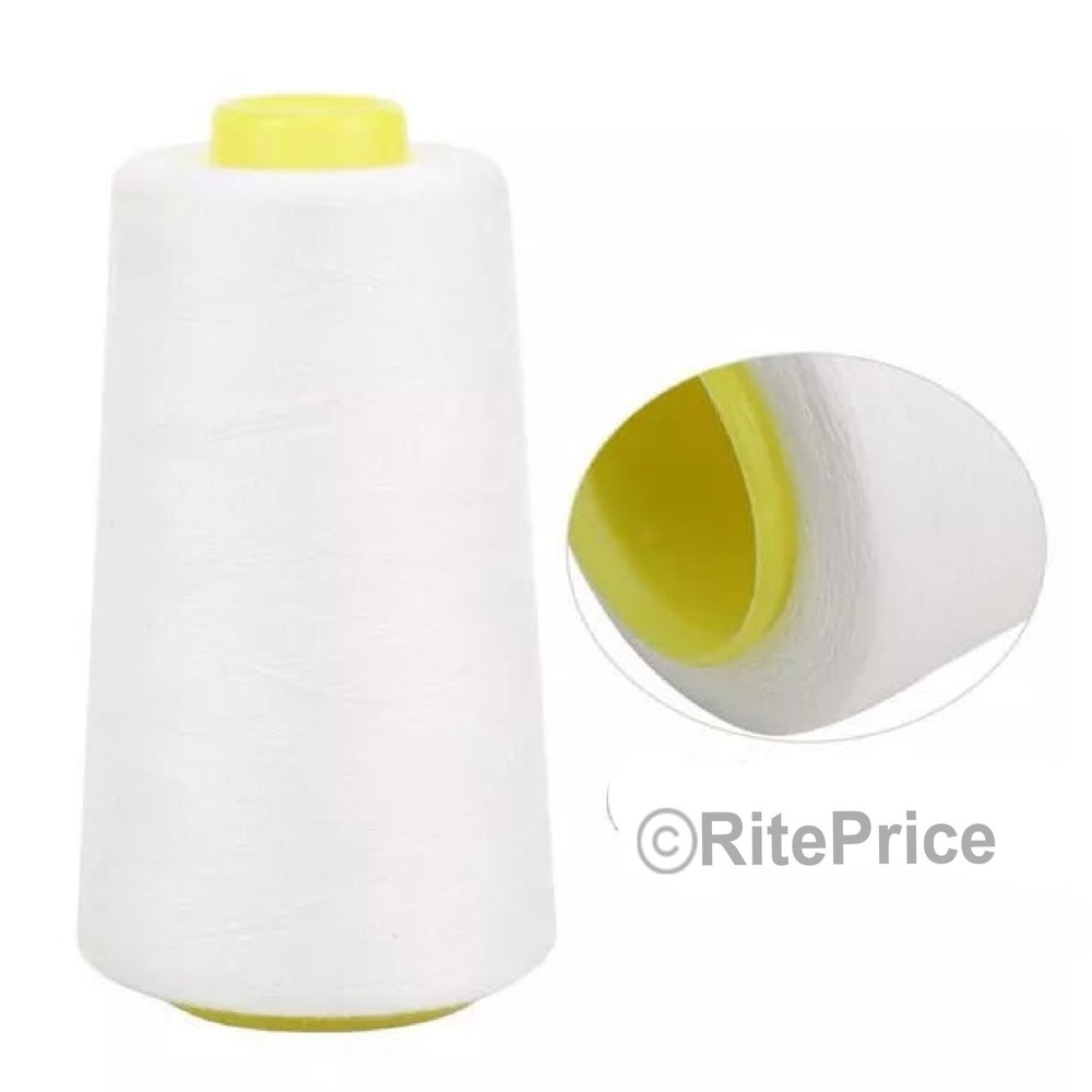 (4 Pcs) 2500 Yard Each Spools WHITE Sewing Thread All Purpose 100% Polyester-New