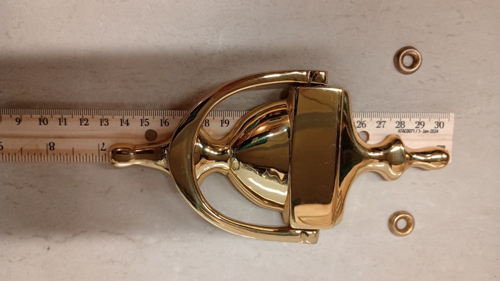 Solid Brass Colonial Style Door Knocker, N.O.S.