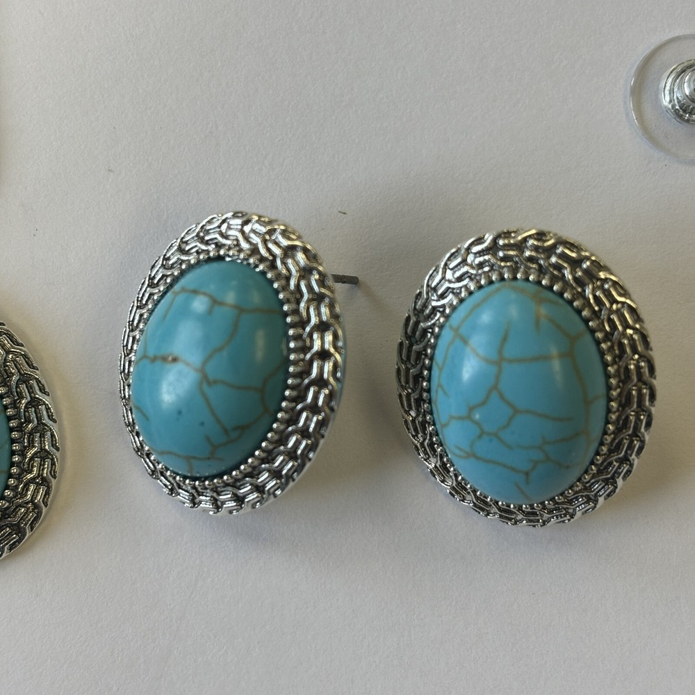 DIY Turquoise Necklace and Earrings Set