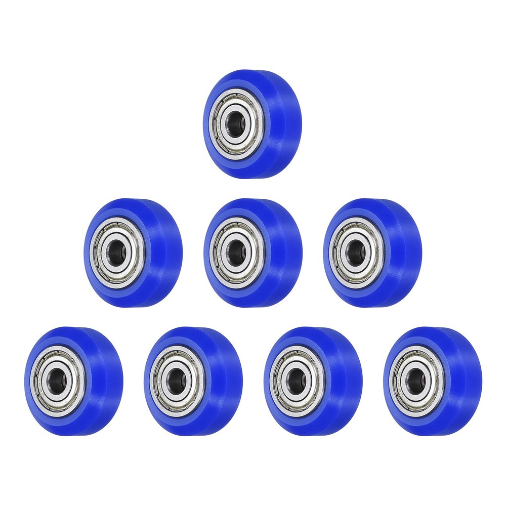 8Pcs 3D Printer Wheel with 625ZZ Linear Bearing for 3D Printer, Blue