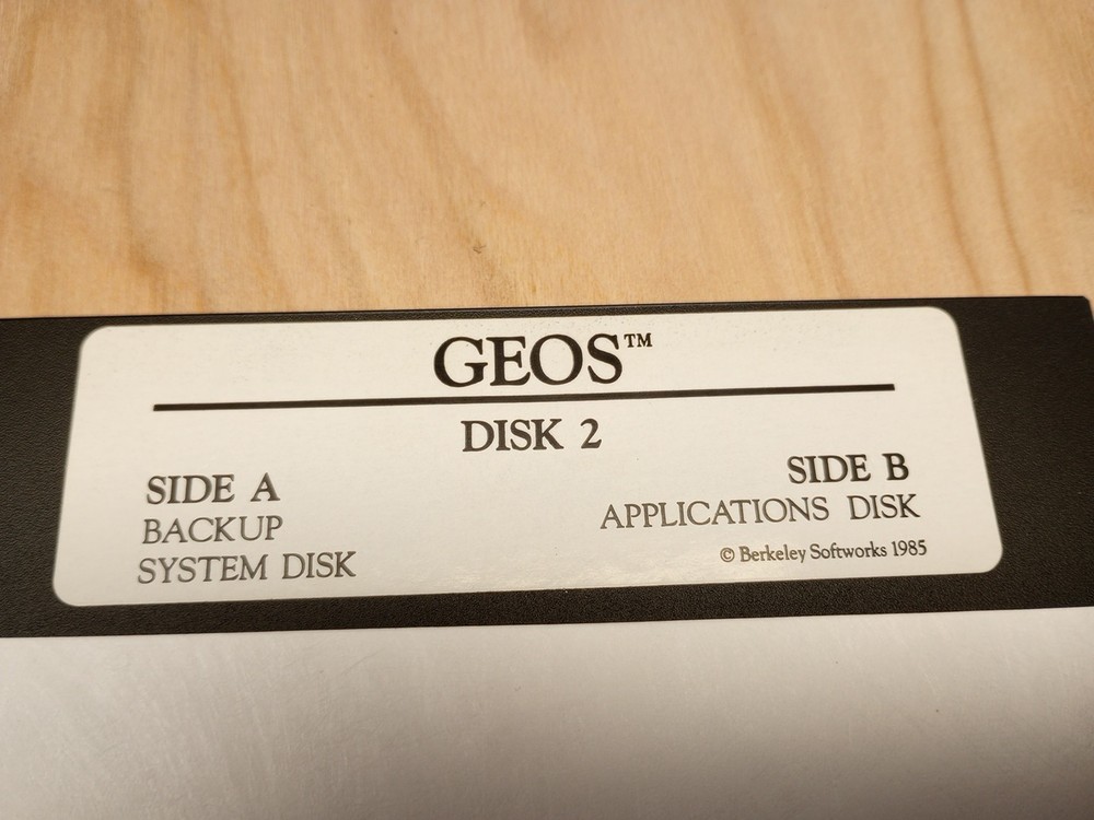 Commodore 64 / C64 Geos System (1985) Diskettes - Berkeley Software