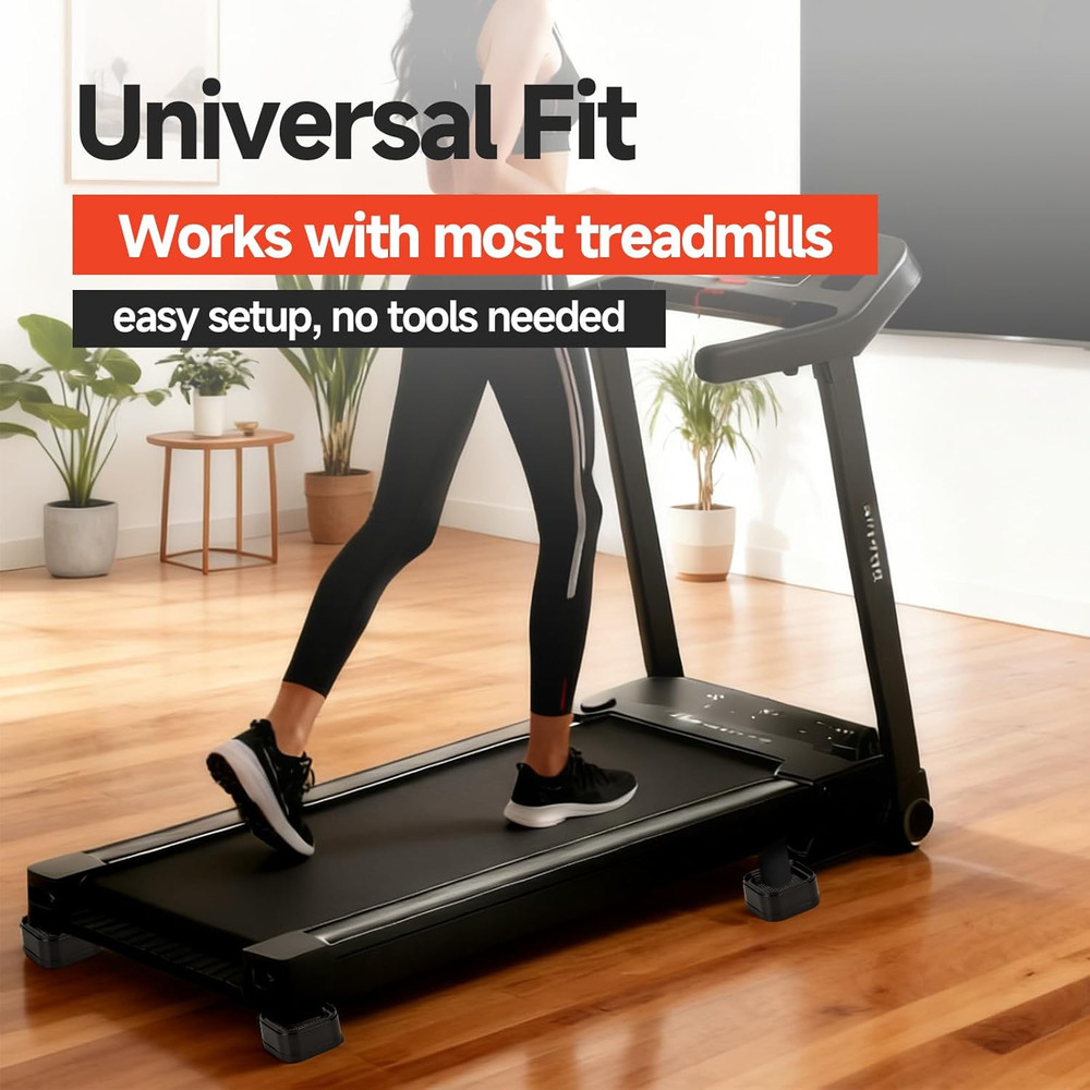 Treadmill Incline Riser Blocks - 4-Pack Adjustable Non-Slip Support for Workouts