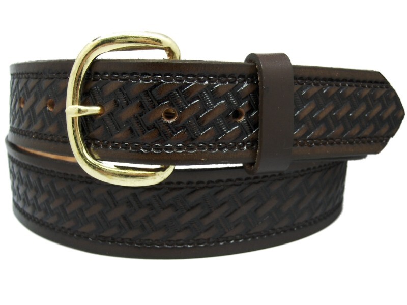 Mens leather cowhide belt 44