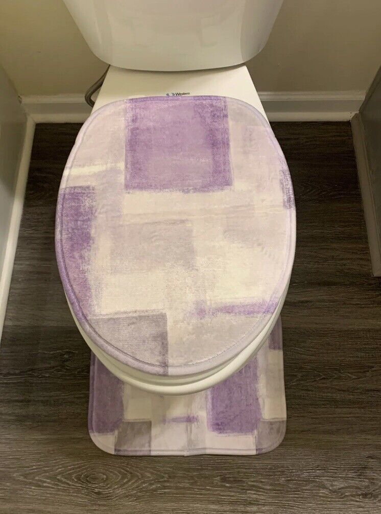 4psc Shower Curtain Set,Toilet Lid Cover,Anti Slip Floor Mat