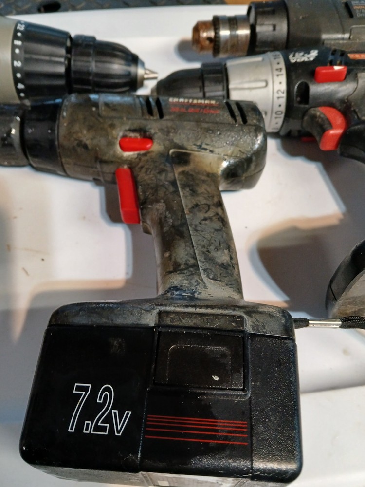4-Craftsman Dvrill Drivers Tested Working Cordless Chuck **