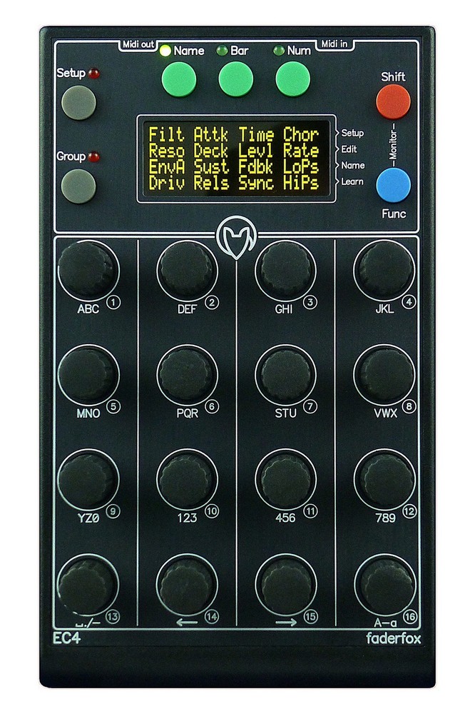 Faderfox EC4 USB + MIDI Push Encoder for DAW and Gear