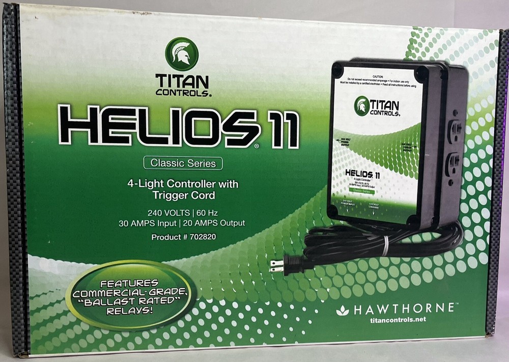 Titan Controls Helios 11 - 4 Light 240v Volt Controller w/ Relay Trigger Cord