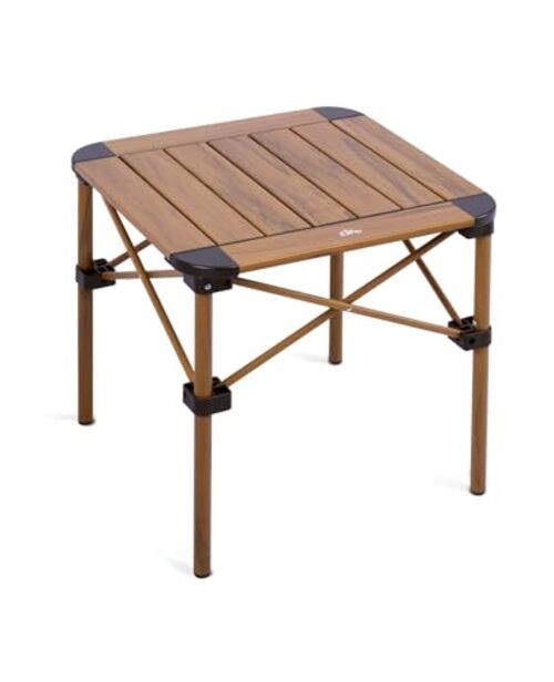 Lightweight Stable Alu. Folding Square Table Roll Up Top with Small Nature