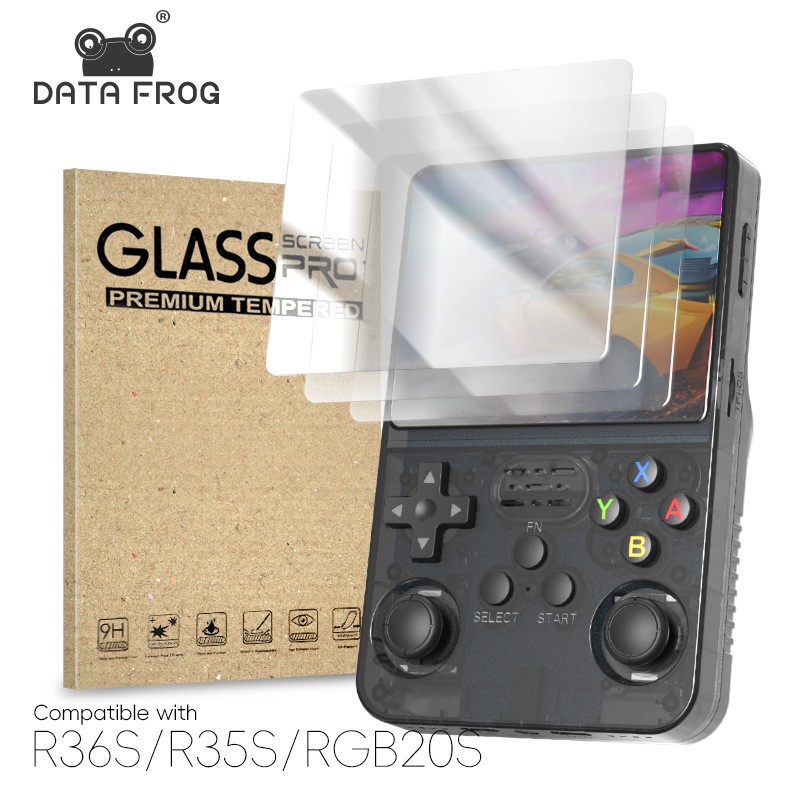 HD Tempered Glass Screen Protector for R36S 3.5" Handheld Game Console