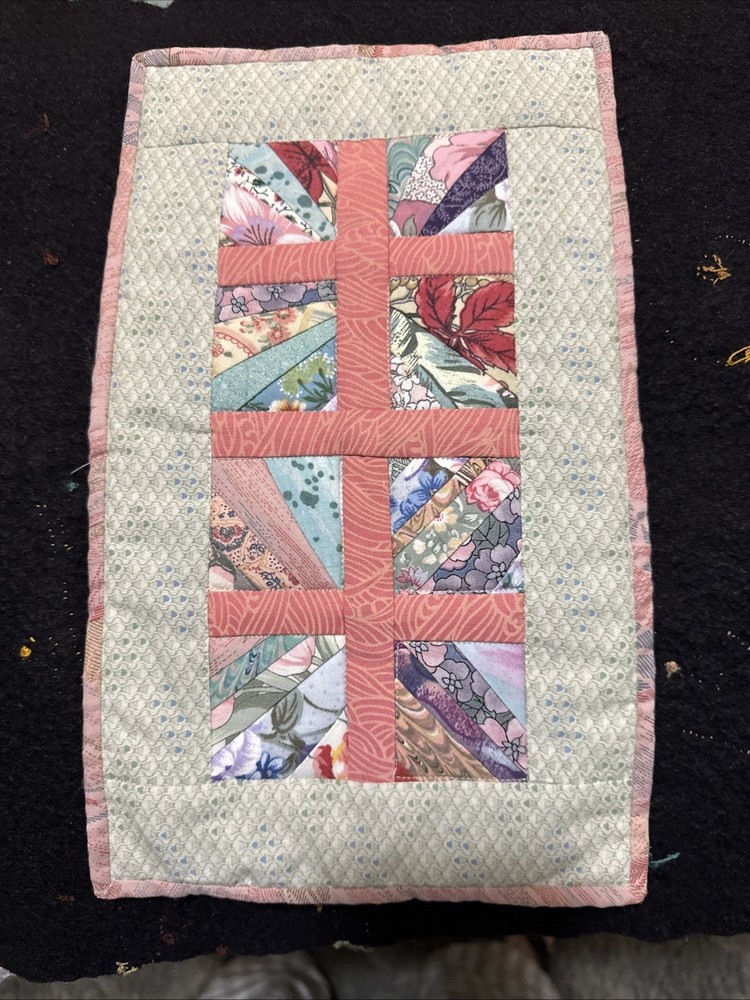 Handmade Patchwork Mini Quilt or Quilt Topper Cottagecore