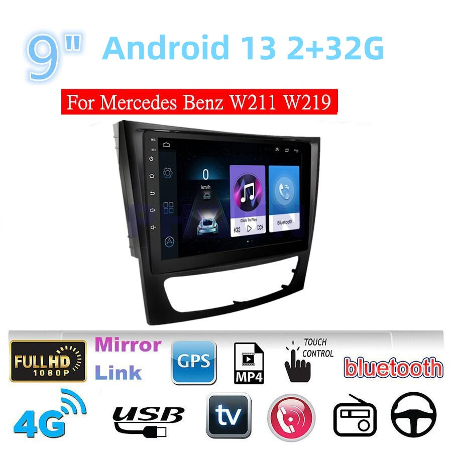 9in Car Multimedia Player SWC RDS Fit For Mercedes-Benz G-Class W463 2001-2008