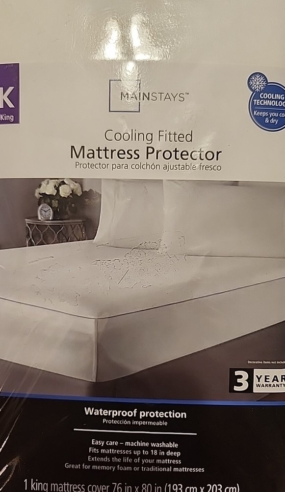 MainStays Cooling Fitted King Mattress Protector