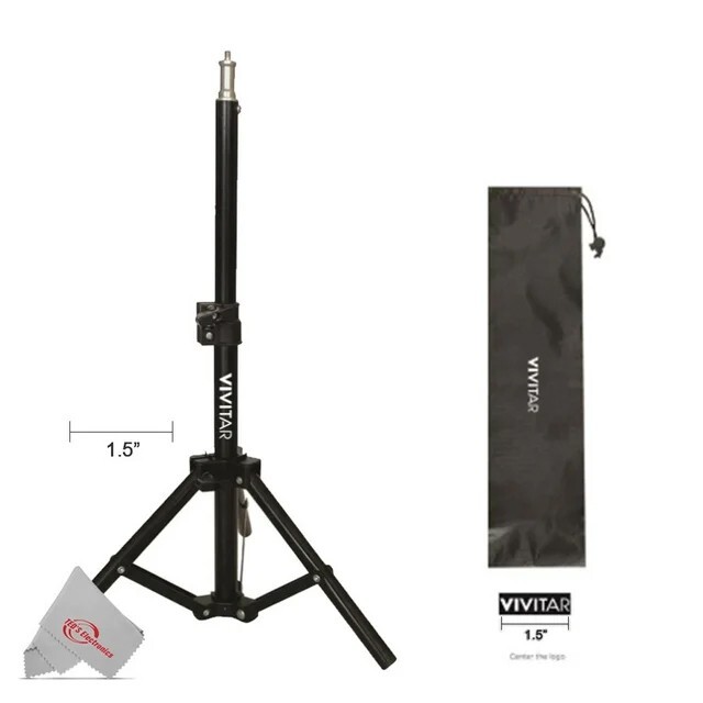Vivitar Tabletop 27" Adjustable Height Multipurpose Light Stand + Carrying Case
