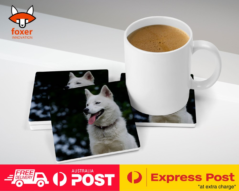 COASTER COFFEE DRINKING MAT|SIBERIAN HUSKY DOG 13