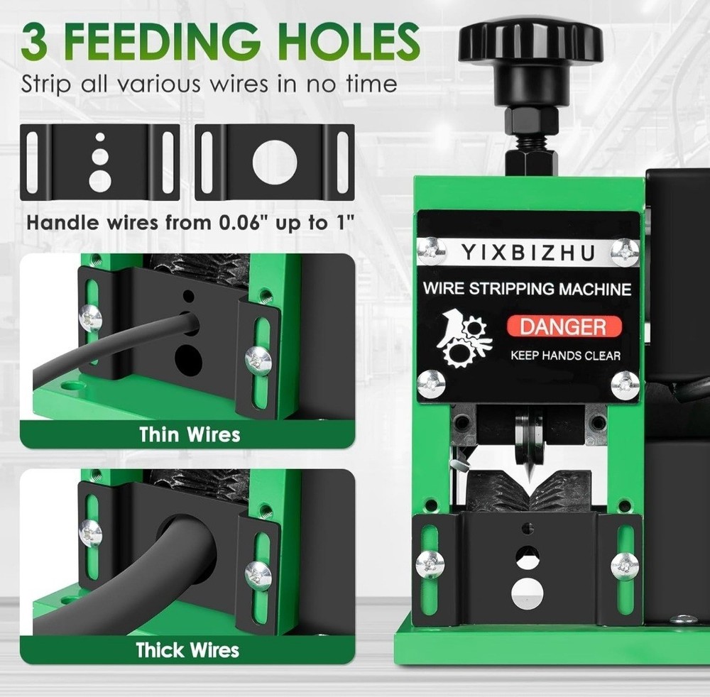 160W Electric Wire Stripper Machine, 30 m/min Automatic Cable Stripping Tool