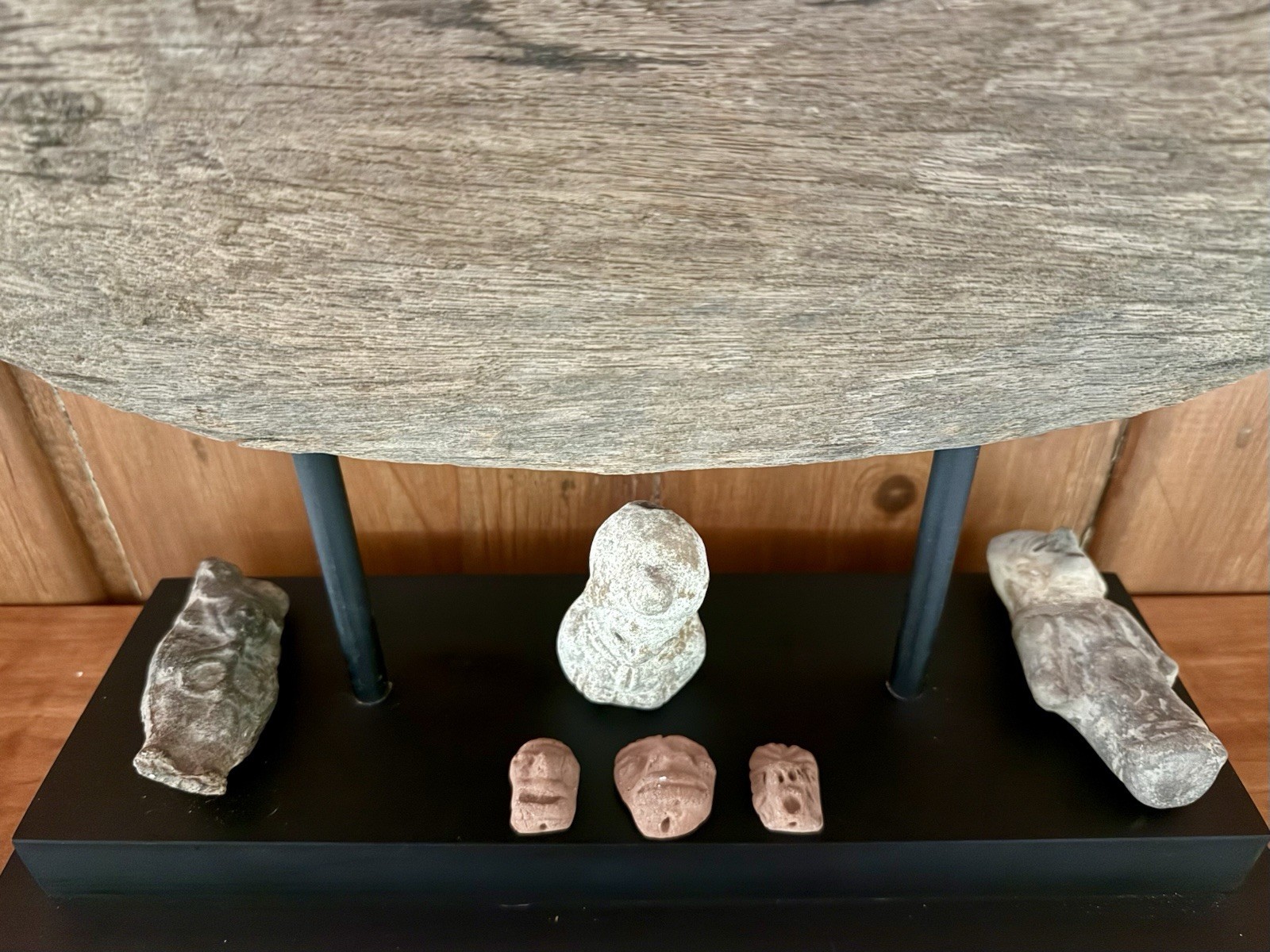 Ancient Pre Columbian Trophy Heads Effigy Polychrome Costa Rica Nicoya Honduras