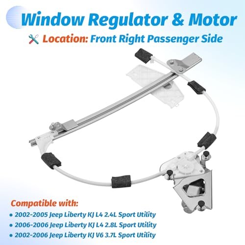 Front Right Passenger Side Power Window Motor and Regulator Assembly