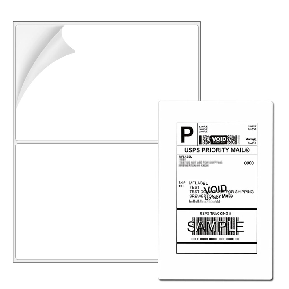 100-20000 Premium 8.5x5.5 Round Corner Shipping Labels Half Sheet Self Adhesive