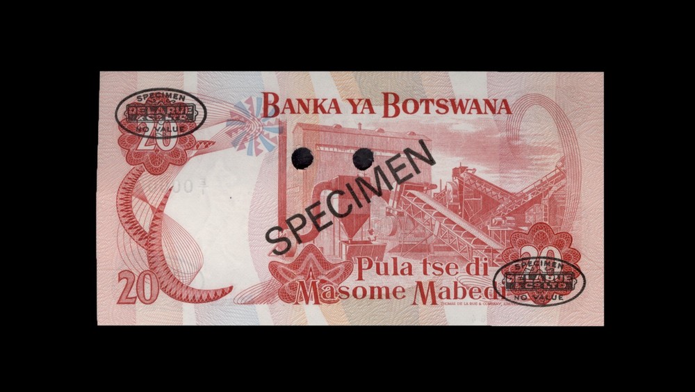 Botswana P5as1, Specimen Banknote.