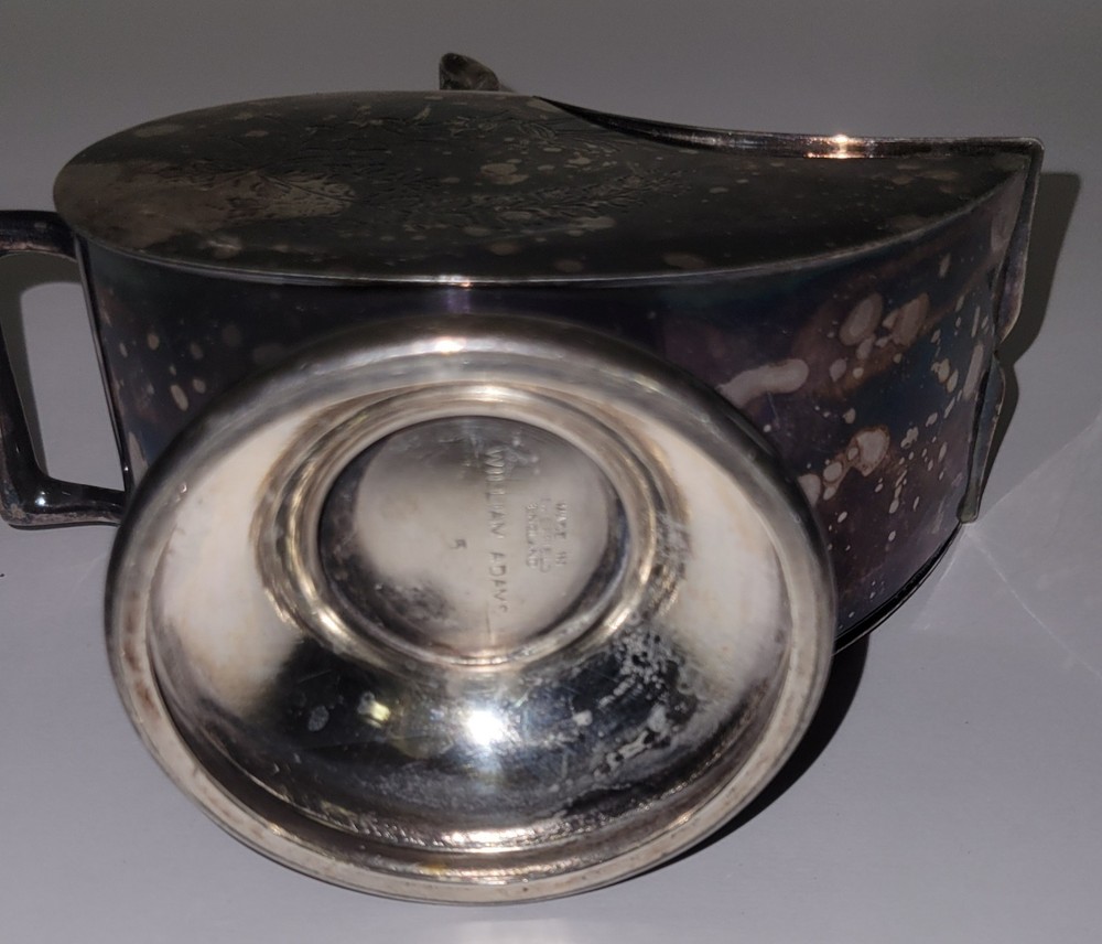 Vintage Tarnished Silver Small Sugar Server