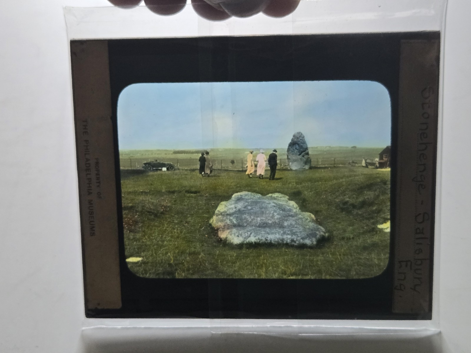 5 Antique Stonehenge Magic Lantern Slides - GWW Photographer - Glass Slides