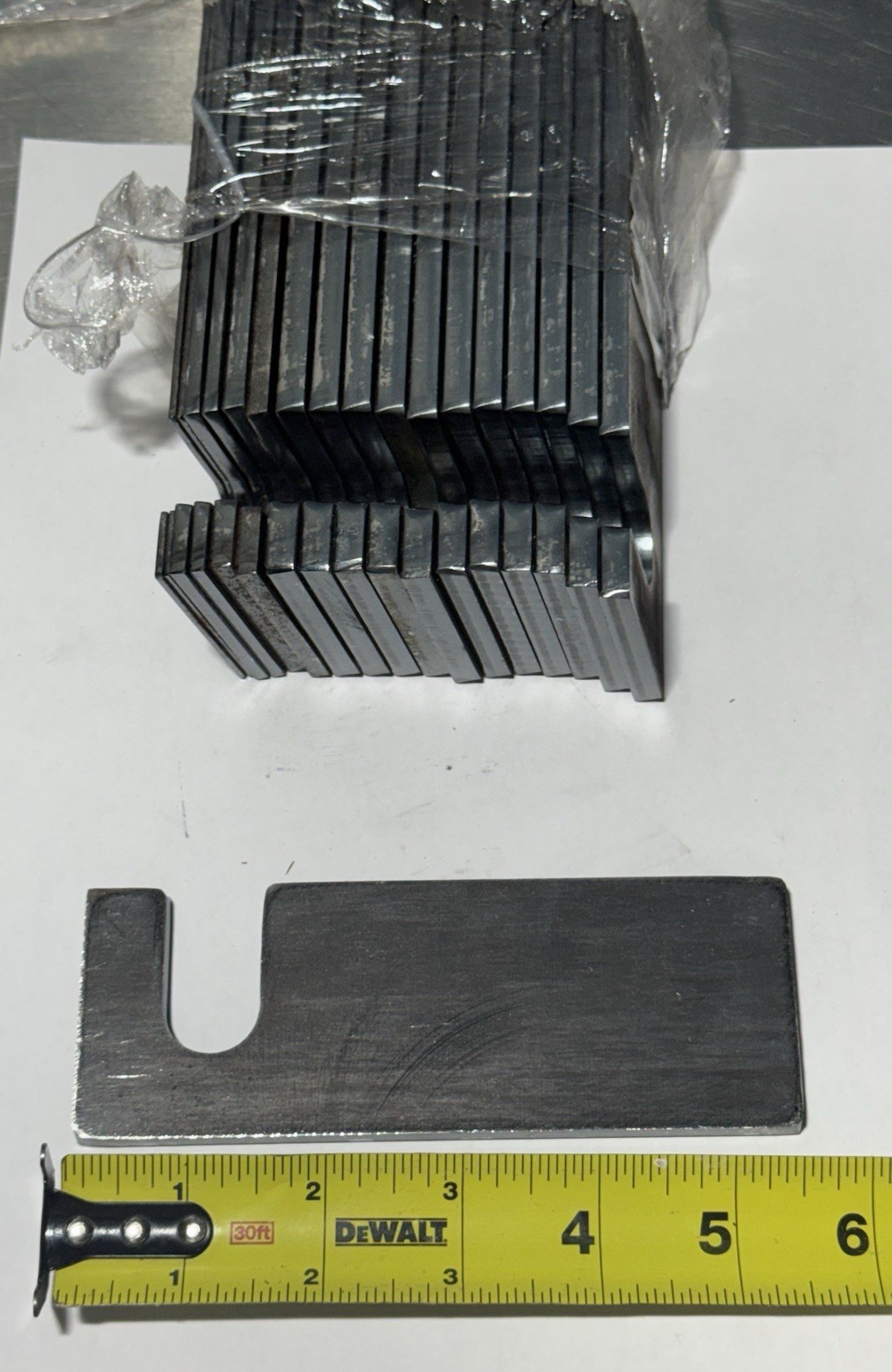 (18) 5-1/2” L x 2” W Steel Strap Shim Plate Assorted Thickness F Hole Size 3/4”