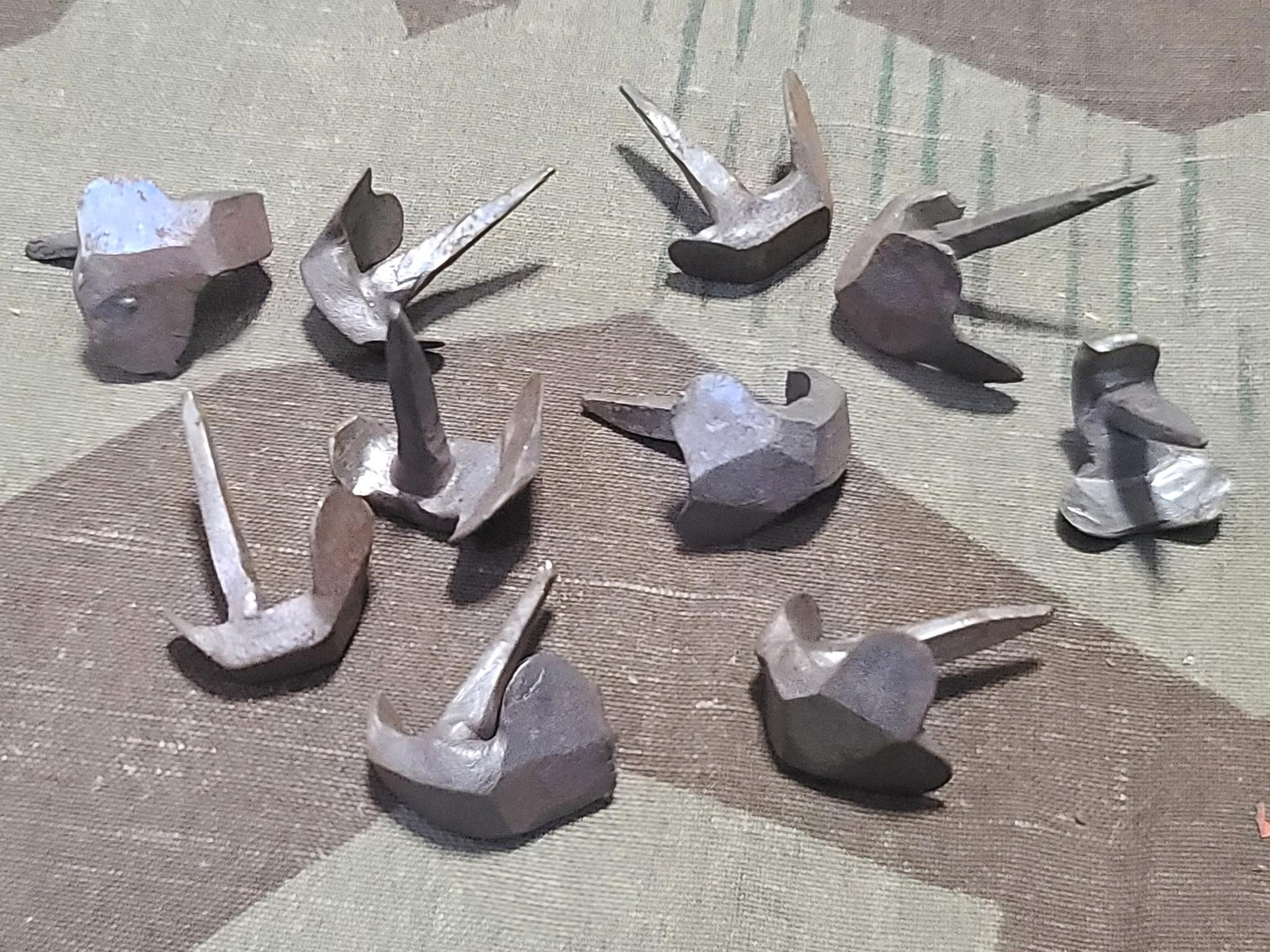 10 WWII German Gebirgsjager Boot Heel Side Hob Nails Hobnails Soldier Wehrmacht