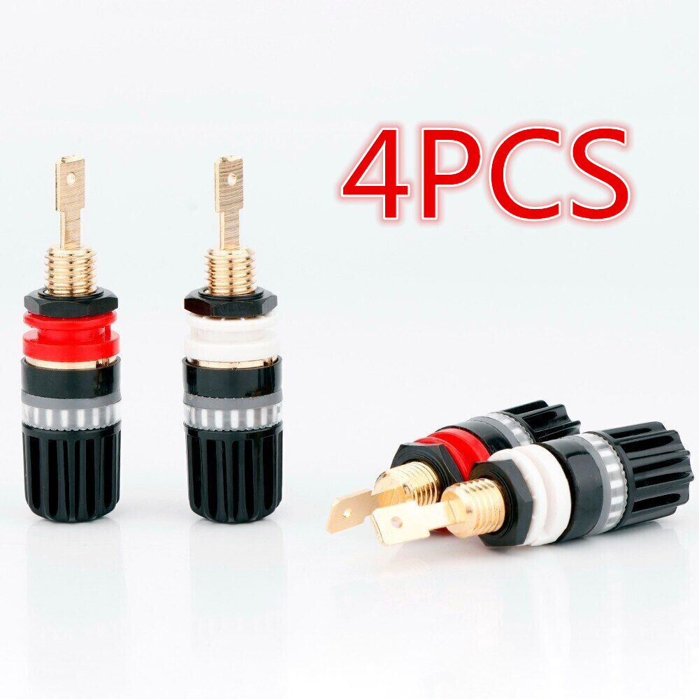 4PCS/Set Binding Post Audiophile Amplifier Speaker Terminal Cable Connector Plug